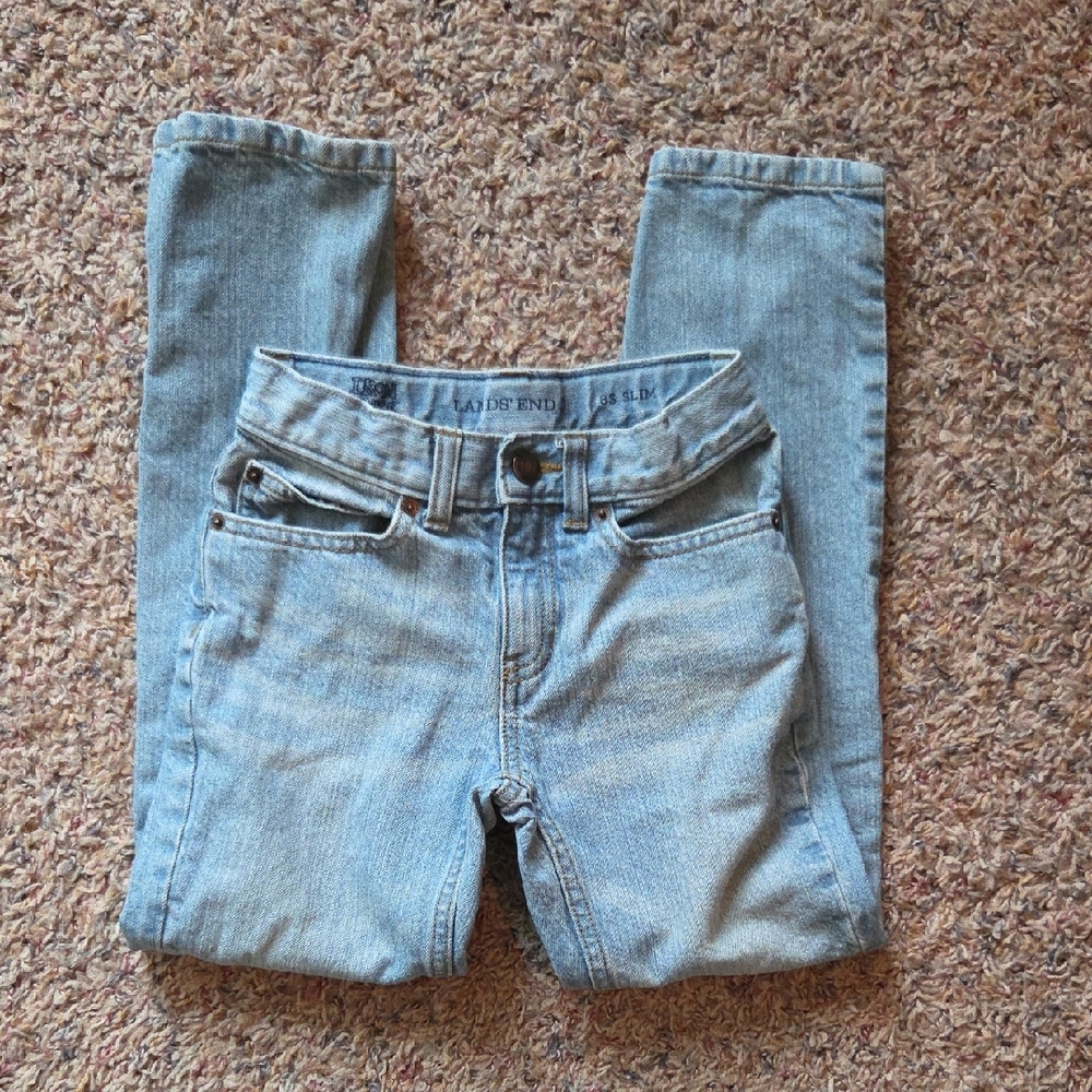 Lands' End Boys Light Blue Straight Leg Jeans